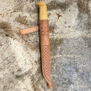 Vintage J. Marttiini Rapala Fish Fillet Knife 6" Blade W/Leather Sheath Finland